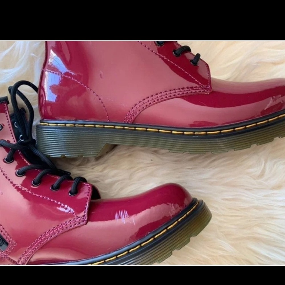 Dr Martens 1460 Delaney Patent Cherrywood Red UK 5 US Women’s 7 Men’s 6 - Picture 4 of 7